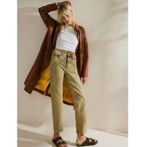 NWT-Free People-Levi's 501 Straight Jeans - Cloudy Khaki - sz 32